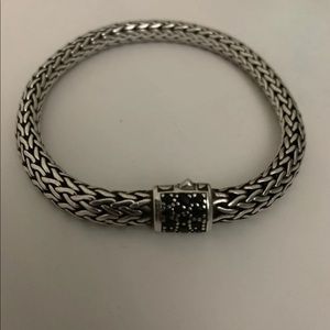 John hardy sterling  bracelet black sapphire